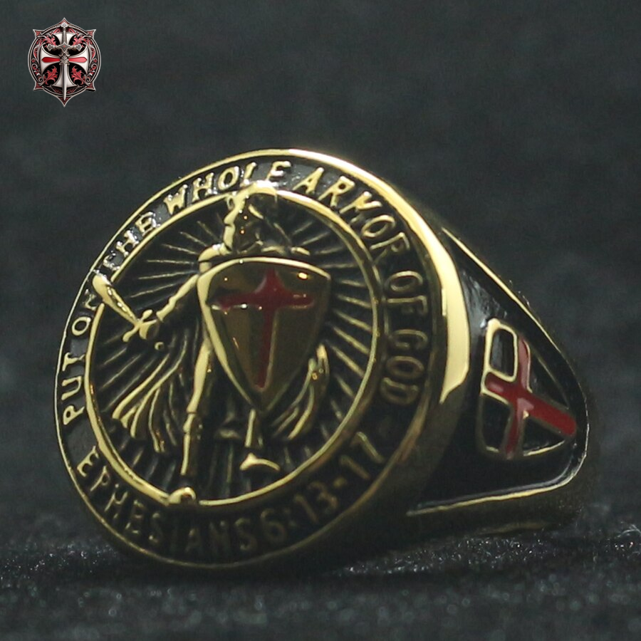 Bague Armure Templier Or