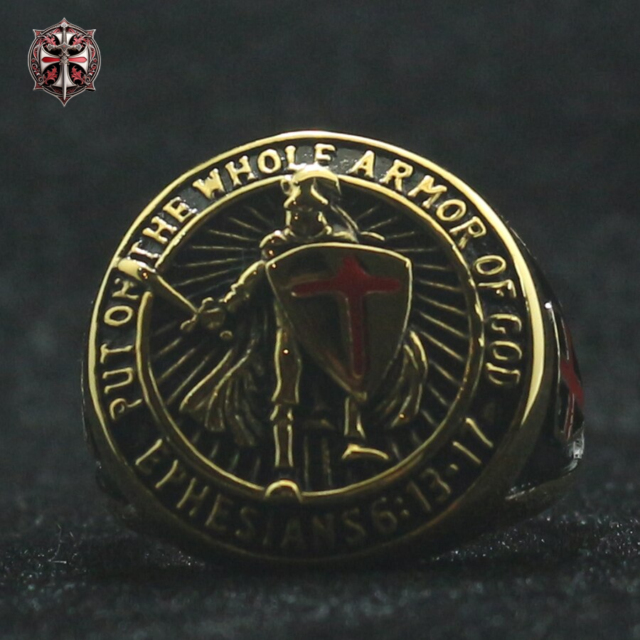 Bague Armure Templier Or