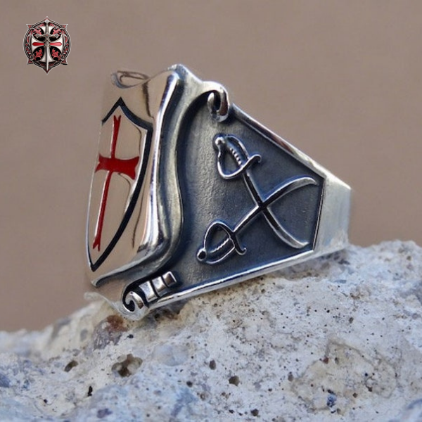 Bague Bouclier Templier