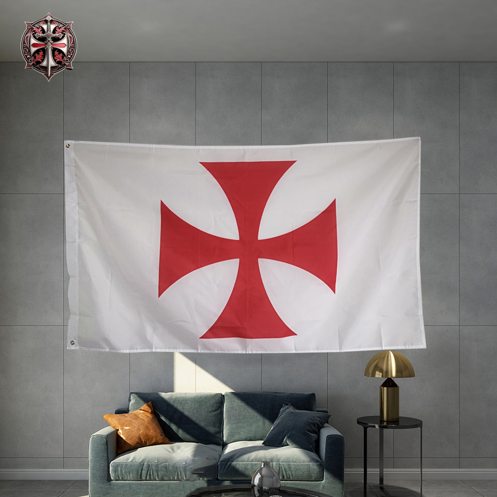 Drapeau Blanc Croix Pattée