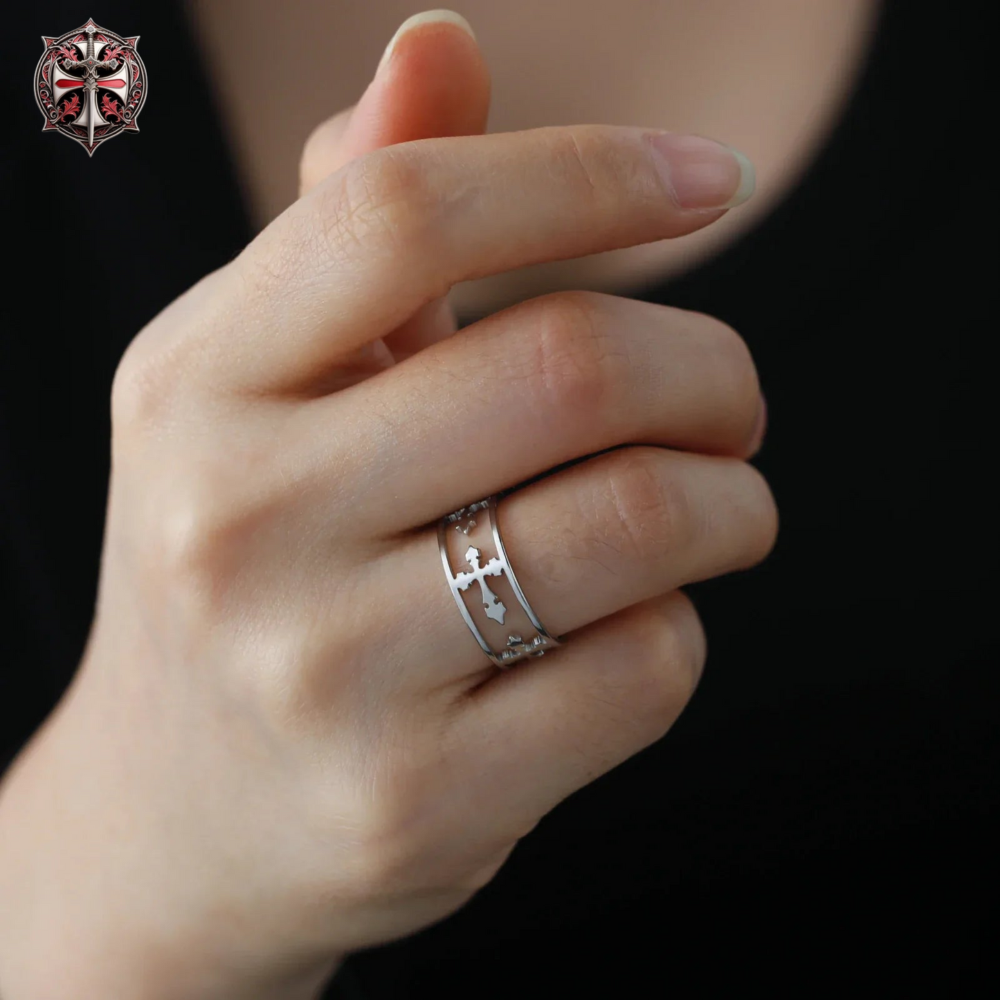 Bague Croix Médiévale Femme
