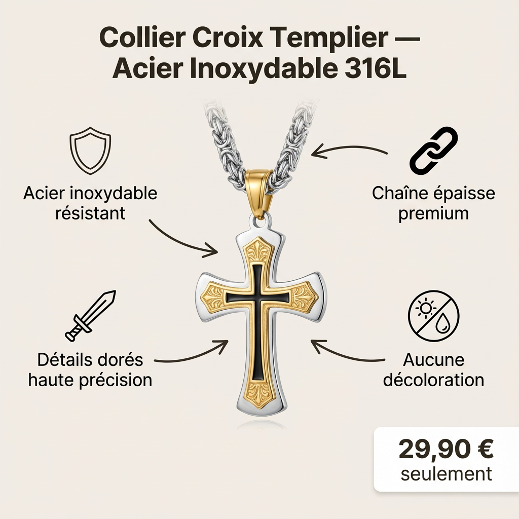 Collier Croisé de l'Espoir - Fabrication Artisanale