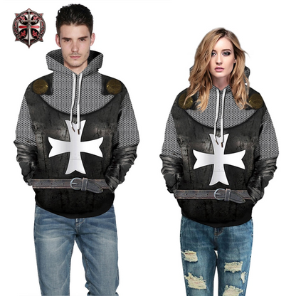 Pull à Capuche du Chevalier Templier