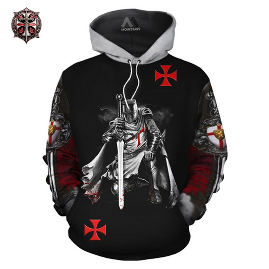 Pull à Capuche Prière de Templier
