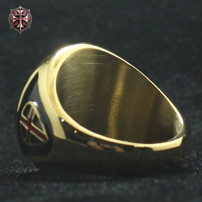 Bague Armure Templier Or
