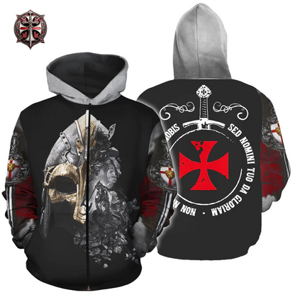 Pull à Capuche du Heaume Templier