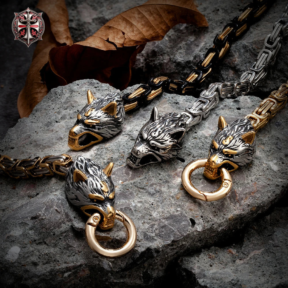 Bracelet Tête de Loup Viking