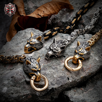 Bracelet Tête de Loup Viking