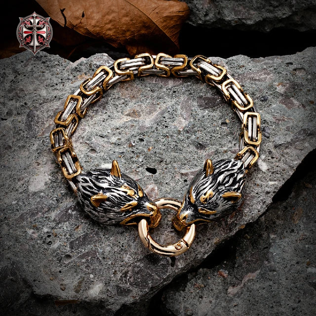 Bracelet Tête de Loup Viking