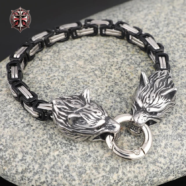 Bracelet Tête de Loup Viking
