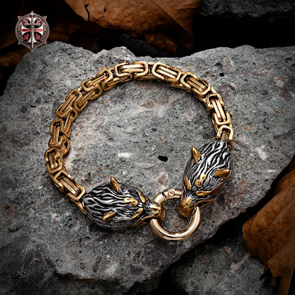 Bracelet Tête de Loup Viking